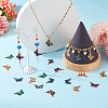  36Pcs 9 Colors Light Gold Alloy Enamel Pendants ENAM-TA0001-49-7