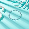 Natural Gemstone Cube Beaded Stretch Bracelet for Women BJEW-JB08976-3
