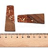 Opaque Resin & Walnut Wood Pendants RESI-T058-04D-4