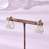 Round Brass Shell Pearl Hoop Earrings EJEW-TA00619-1