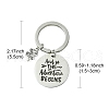 201 Stainless Steel & Alloy Enamel Keychain KEYC-YW00103-01-3