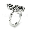 Snake Alloy Open Cuff Rings RJEW-K275-79AS-1