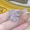 Brass Rhinestone Finger Rings for Women FS-WGC1A7E-01-3