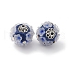 Handmade Resin Indonesia Round Beads IPDL-P005-21AS-01-2