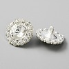 Alloy Rhinestone Shank Buttons BUTT-WH0028-24A-S-2
