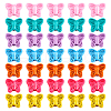  56Pcs 7 Colors Spray Painted Alloy Beads FIND-TA0002-99-2