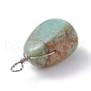 Natural Gemstone Pendants PALLOY-JF01160-4