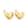 Heart Brass Pendants KK-L237-005G-1