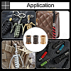  6Pcs 3 Colors Outdoor EDC Tool Brass Parachute Rope European Beads KK-NB0003-72B-6