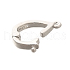 Rack Plating Brass Micro Pave Cubic Zirconia Fold Over Clasps KK-H508-01P-2