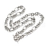 Non-Tarnish Unisex 304 Stainless Steel Figaro Chain Necklaces NJEW-H215-03P-4