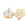 Translucent Evil Eye Resin Pendants KK-M219-22G-3