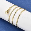 2MM Brass Flat Snake Chain Necklaces NJEW-M108-22G-5