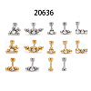Stainless Steel Micro Pave Clear Cubic Zirconia Threadless Labrets WG26305-03-5