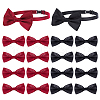 AHADERMAKER 16Pcs 2 Colors Adjustable Polyester Bow Ties AJEW-GA0006-74-1