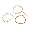 Beaded Bracelets & Link Bracelets & Chain Bracelets Sets BJEW-JB05509-1