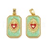 Brass Enamel Pendants KK-L190-008G-02-1