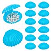 Shell Shape Plastic Candy Storage Box AJEW-WH0472-90A-1