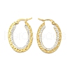 304 Stainless Steel with Rhinestone Earrings EJEW-B042-08G-2