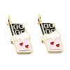 Brass Enamel Pendants KK-L237-013G-1