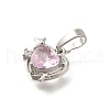 Brass Micro Pave Cubic Zirconia Charms KK-I717-01P-2