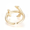 Adjustable Brass Cuff Rings RJEW-G104-12-4