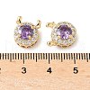 Brass Micro Pave Cubic Zirconia Beads KK-G531-01G-04-3