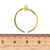 Brass Micro Pave Cubic Zirconia Cuff Rings for Women RJEW-H247-17G-5