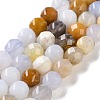 Natural Blue Chalcedony Beads Strands G-NH0021-A11-01-1