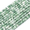 Natural Green Spot Jasper Beads Strands G-P575-B18-4x2mm-2