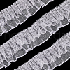 Polyester Pleated Lace Ribbon OCOR-WH0091-77A-1