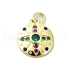 Brass Micro Pave Colorful Cubic Zirconia Pendant KK-H475-04G-1