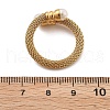 304 Stainless Steel Open Cuff Rings for Women RJEW-F173-02G-3