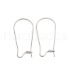 Non-Tarnish 316 Surgical Stainless Steel Hoop Earrings Findings Kidney Ear Wires X-STAS-E009-5-1