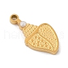 304 Stainless Steel Enamel Pendants STAS-U039-09G-2
