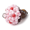 Seed Beads & Natural Tiger Eye Beaded Charms PALLOY-MZ00333-04-4
