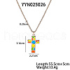 Stainless Steel Enamel Cross Pendant Necklaces PV1429-3-2