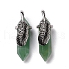 Natural Green Aventurine Pendants G-E059-04AS-02-2