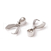 Non-Tarnish 201 Stainless Steel Pendant Pinch Bails STAS-P223-16P-C-1