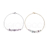 2Pcs 2 Color Natural Fluorite Chips Beaded Anklets Set with 304 Stainless Steel Cable Chains AJEW-AN00481-02-1