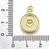 Rack Plating Brass Micro Pave Cubic Zirconia Pendants KK-K401-82G-3
