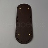 Oval PU Leather Knitting Crochet Bags Nail Bottom Shaper Pad PURS-WH0001-64C-2