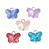 Transparent Baking Paint Glass Pendant PALLOY-JF02340-01-1S-1