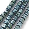 Electroplated Natural Lava Rock Beads Strands G-A251-A01-01G-2