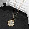 Brass Twelve Constellations Tarot Pendant Necklaces NJEW-Q006-01I-G-5