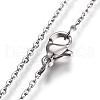 304 Stainless Steel Pendant Necklaces NJEW-O109-01P-3