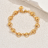 Fashionable Brass Round Beads Link Bracelets for Women YB1680-5