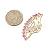 Faceted Round Natural Rose Quartz & Glass Seed Bead Pendants PALLOY-MZ00219-2