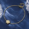 Dog Paw Print 304 Stainless Steel Pendant Necklaces & Bracelets & Stud Earrings Sets for Women SJEW-C004-20G-3