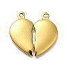 Ion Plating(IP) 304 Stainless Steel Split Pendants STAS-U031-11G-1